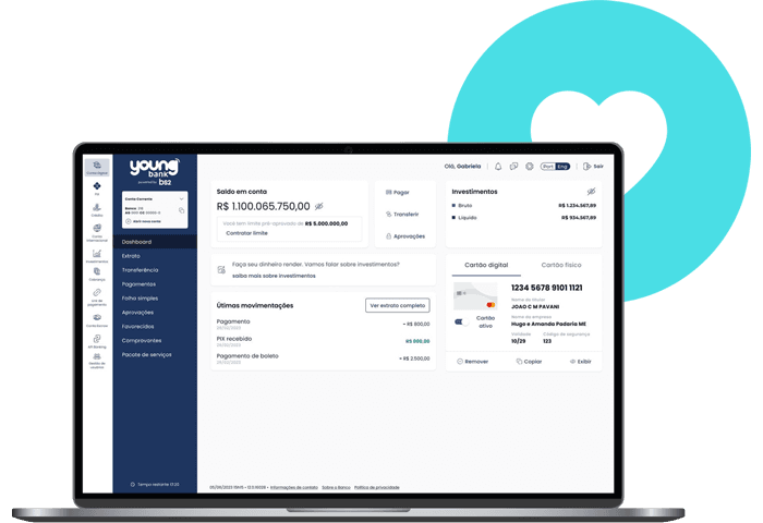 Imagem simula pagamento com maquininha e cartão